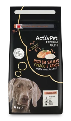 Comida Seca para Cão Adulto Premium Salmão e Arroz