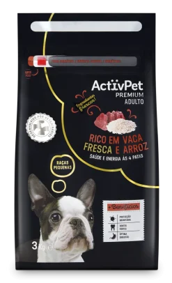 Comida Seca para Cão Raças Pequenas Premium Vaca e Arroz