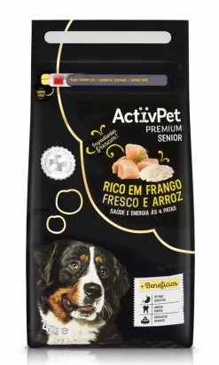 Comida Seca para Cão Sénior Premium com Frango e Arroz