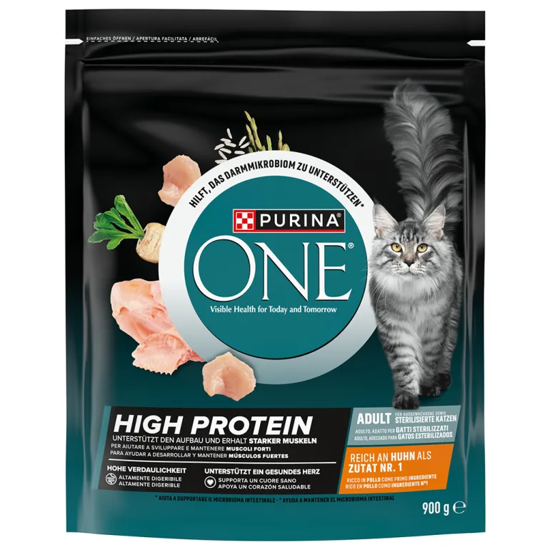 Comida Seca para Gato Adulto Esterilizado High Protein Frango