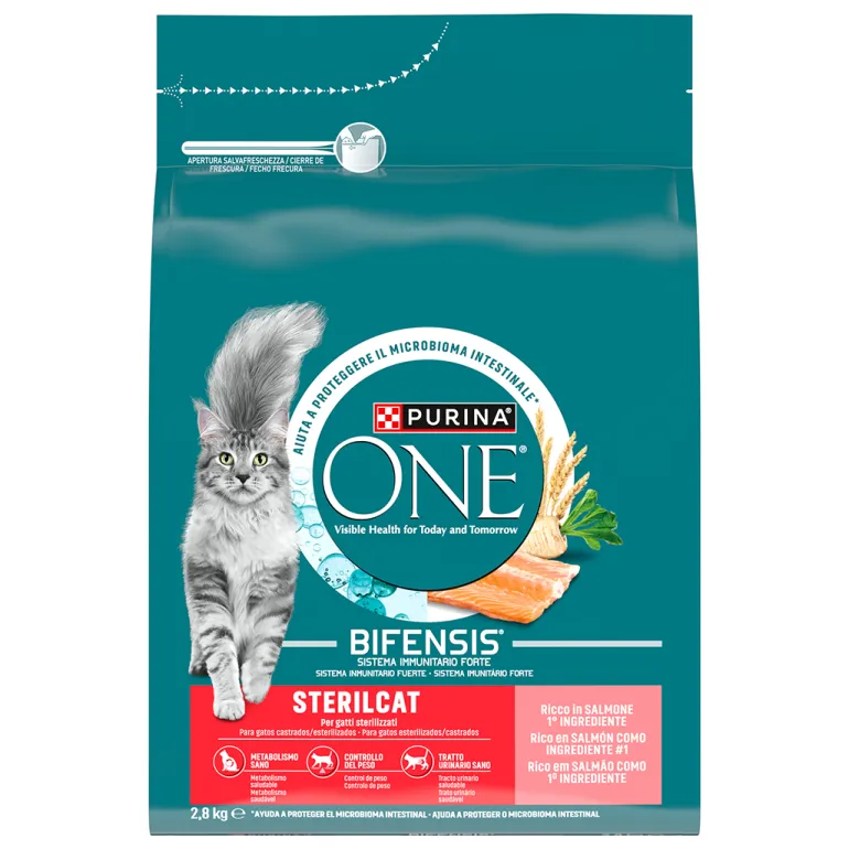 Comida Seca para Gato Esterilizado com Salmão