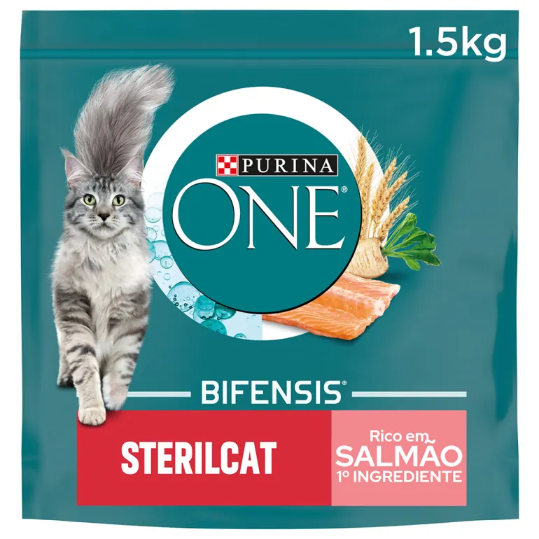 Comida Seca para Gato Esterilizado com Salmão