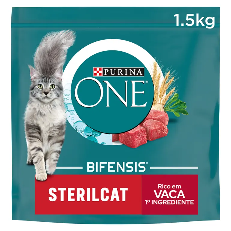 Comida Seca para Gato Esterilizado com Vaca