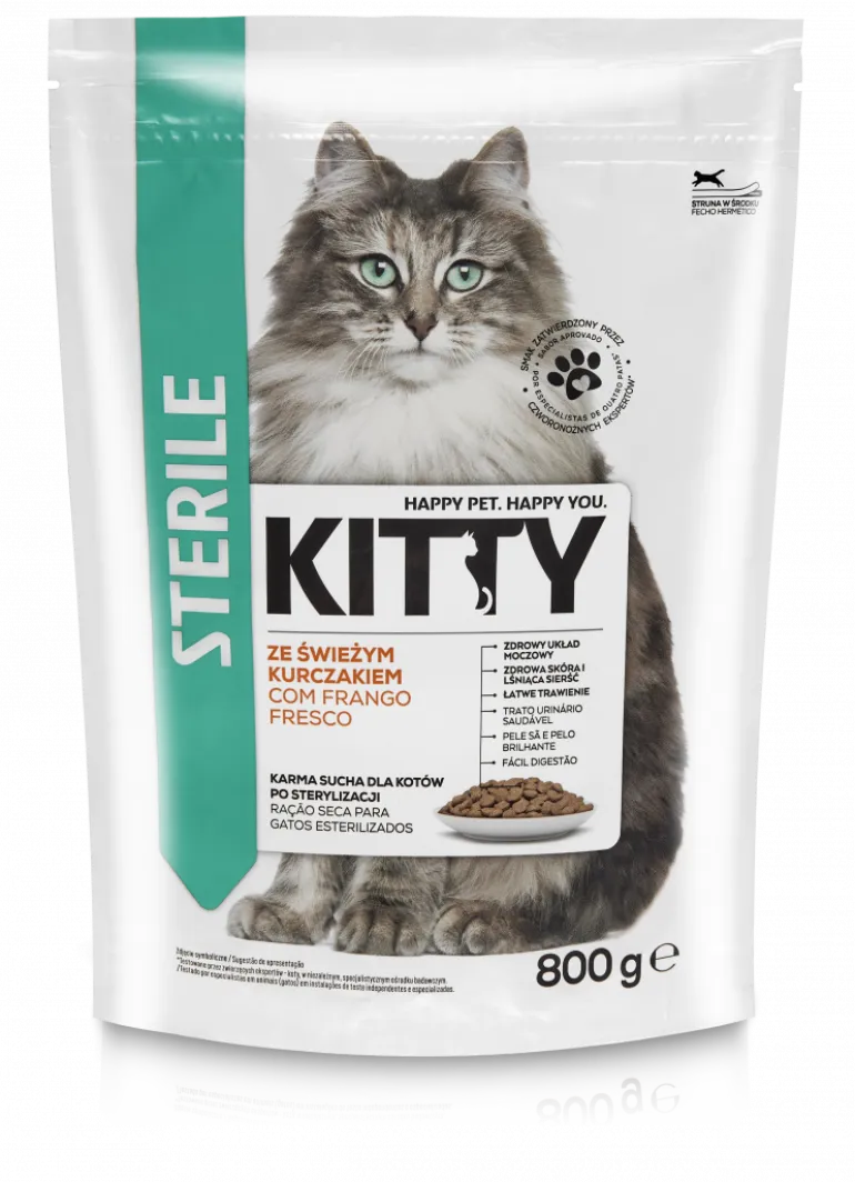 Comida Seca para Gato Esterilizado com Frango