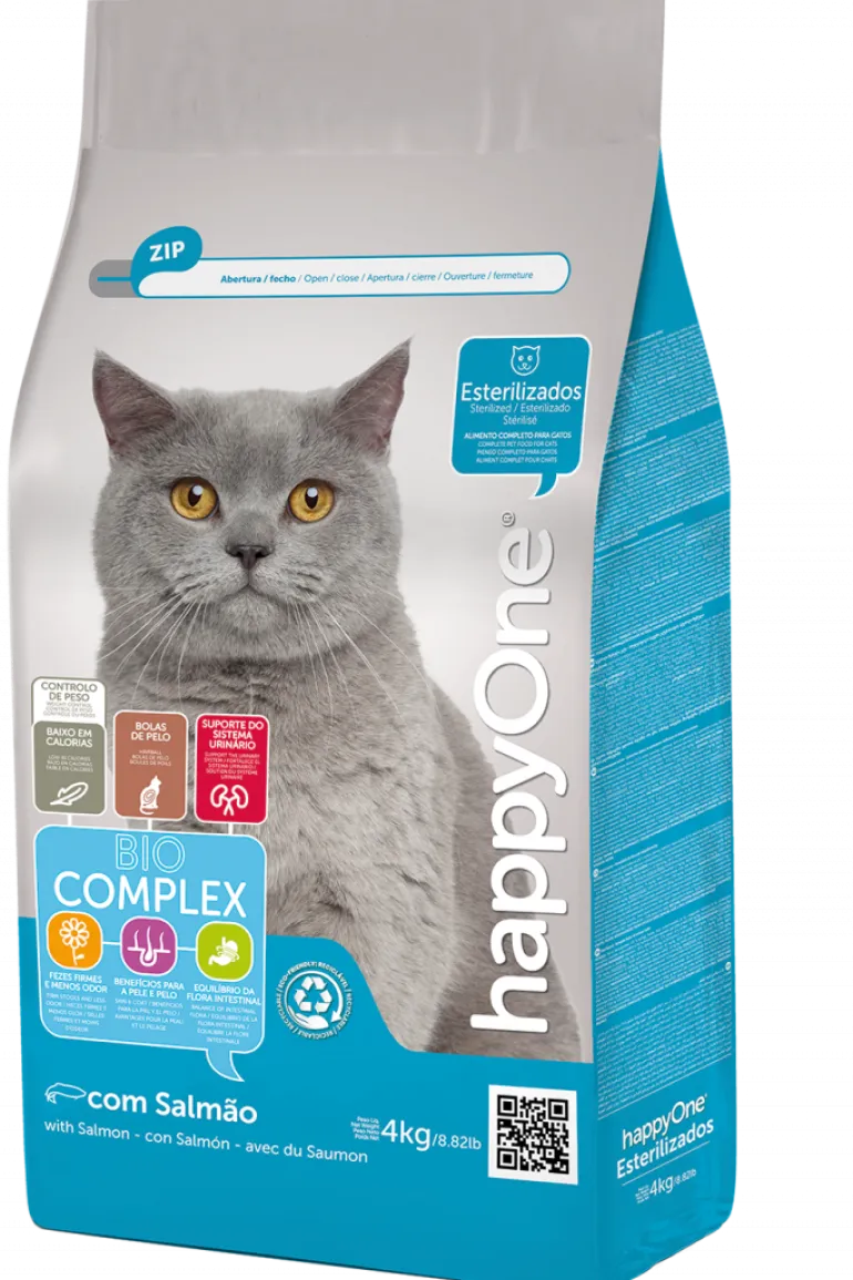 Comida Seca para Gato Esterilizado com Salmão