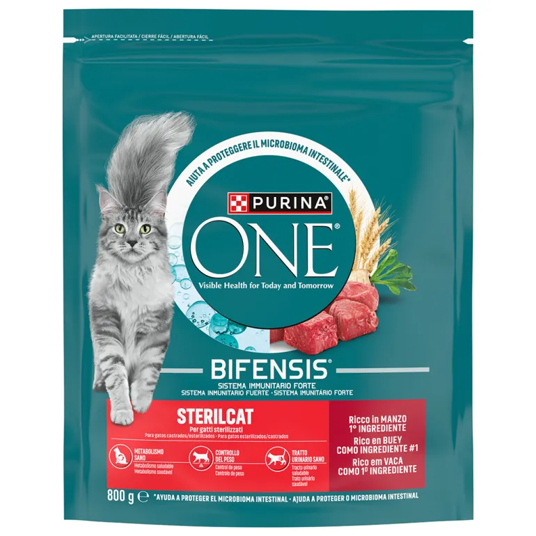 Comida Seca para Gato Esterilizado com Vaca