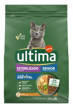 Comida Seca para Gato Sénior Esterilizado com Frango