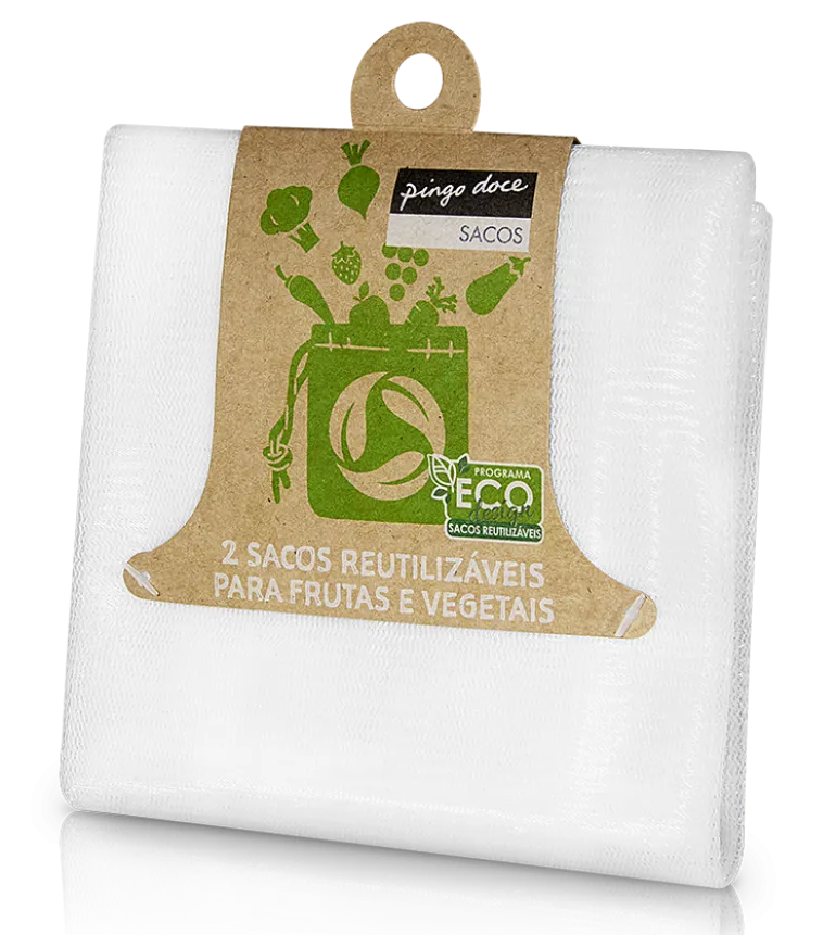 Conjunto 2 Sacos Frutas e Legumes Reutilizável