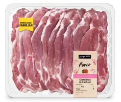 Costeletas do Cachaço de Porco Embaladas