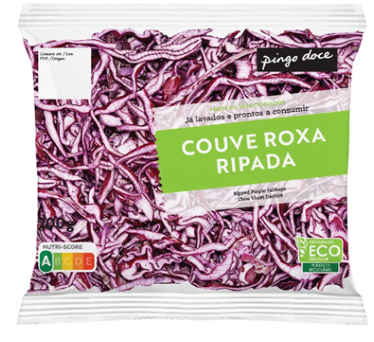 Couve Roxa Ripada Embalada