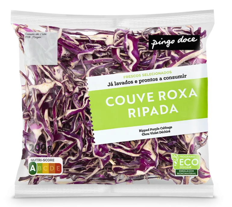 Couve Roxa Ripada Embalada