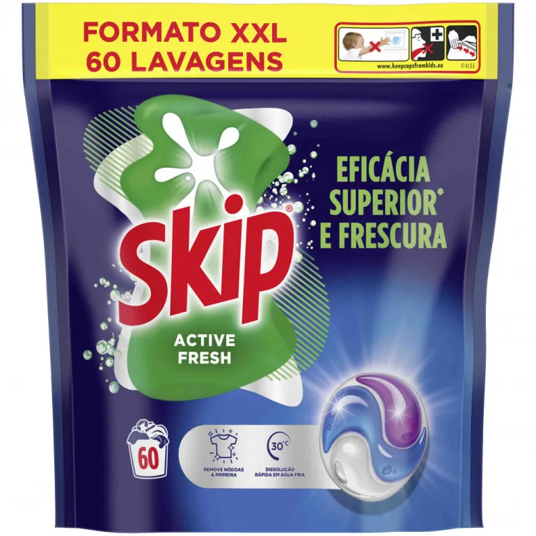 Cápsulas para Máquina da Roupa Active Fresh
