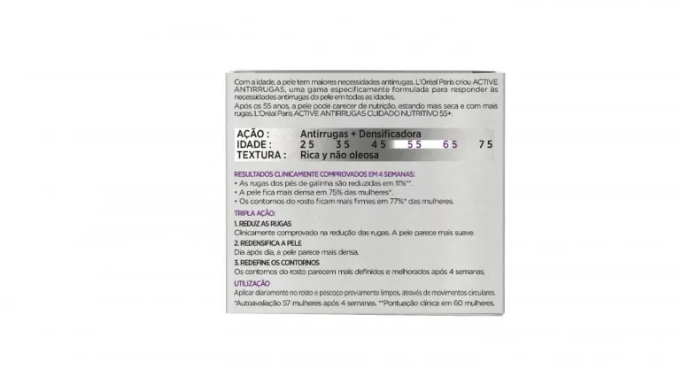 Creme de Dia Anti-Rugas Active 55+