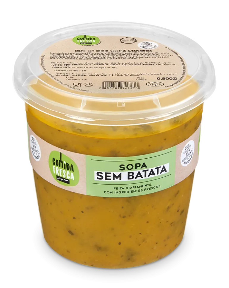 Creme de Vegetais e Espinafres sem Batata Balance