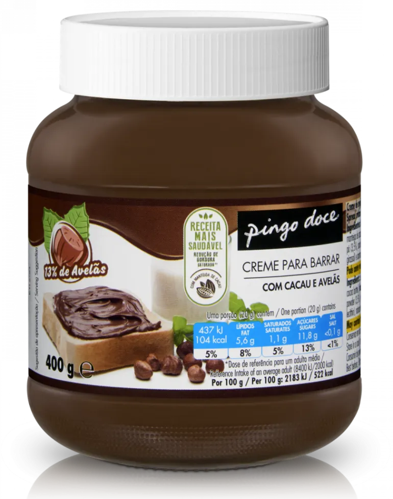 Creme para Barrar com Cacau e Avelãs