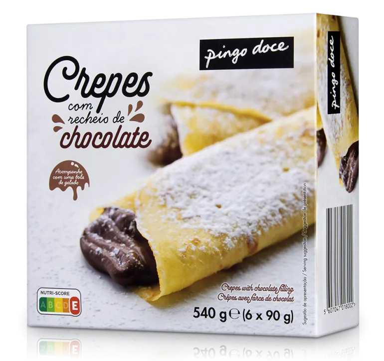 Crepes com Chocolate Congelados