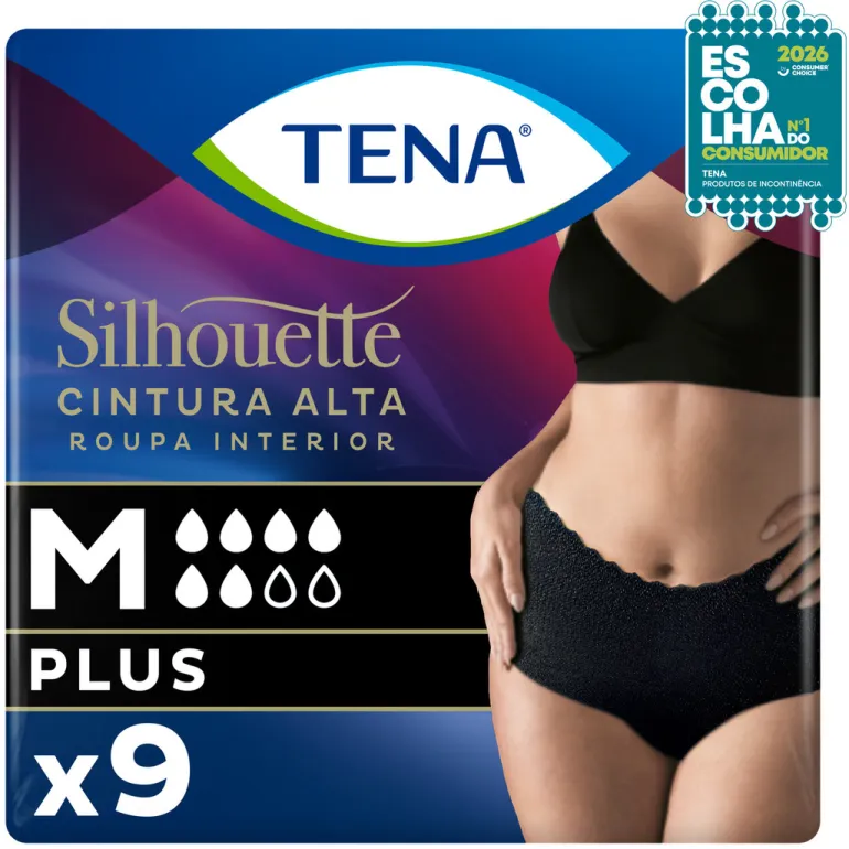 Cuecas Incontinência Mulher TENA Silhouette Pretas M