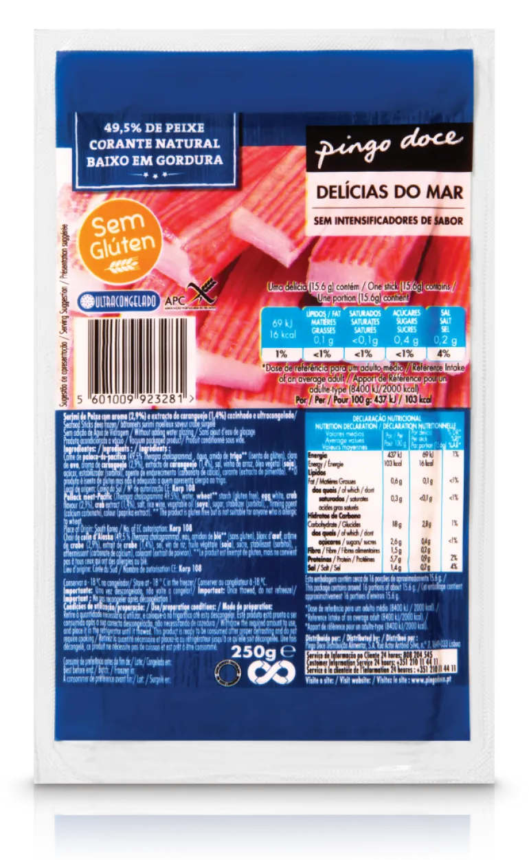 Delícias do Mar sem Glúten Congeladas