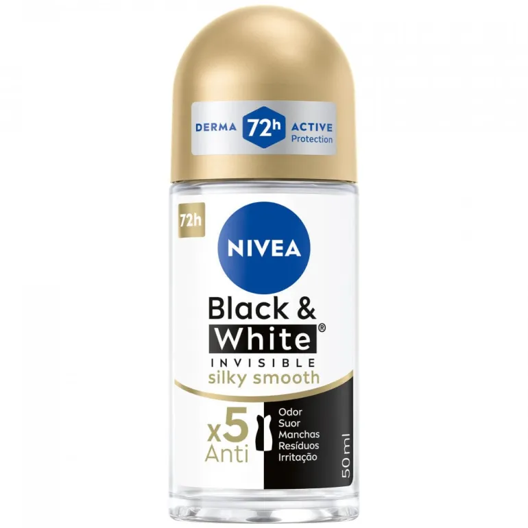 Desodorizante Roll-On Black & White Invisible Silky Smooth