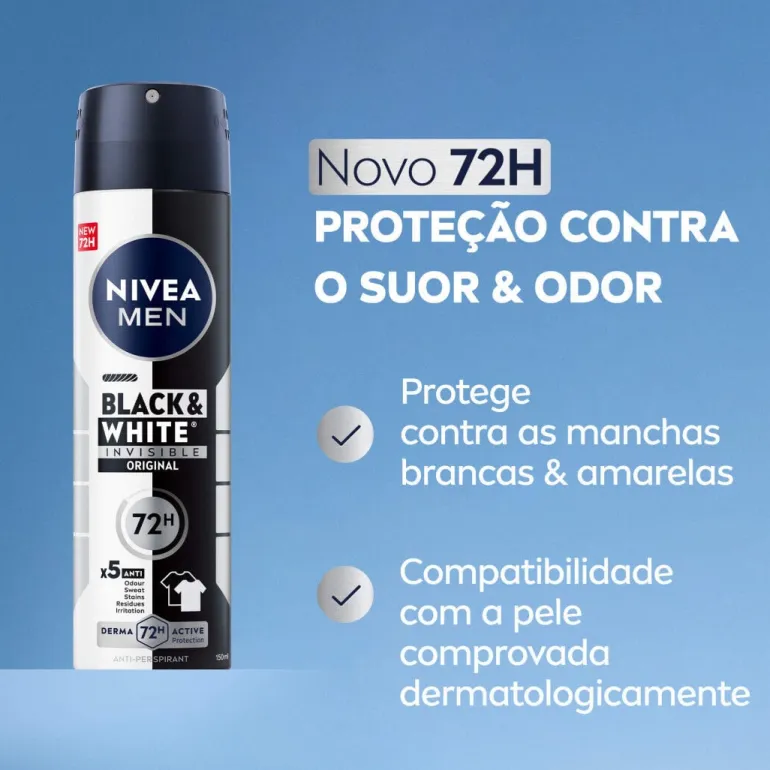 Desodorizante Spray Men Black & White Invisible Power
