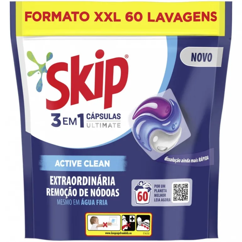 Detergente Máquina Roupa Cápsulas Active Clean
