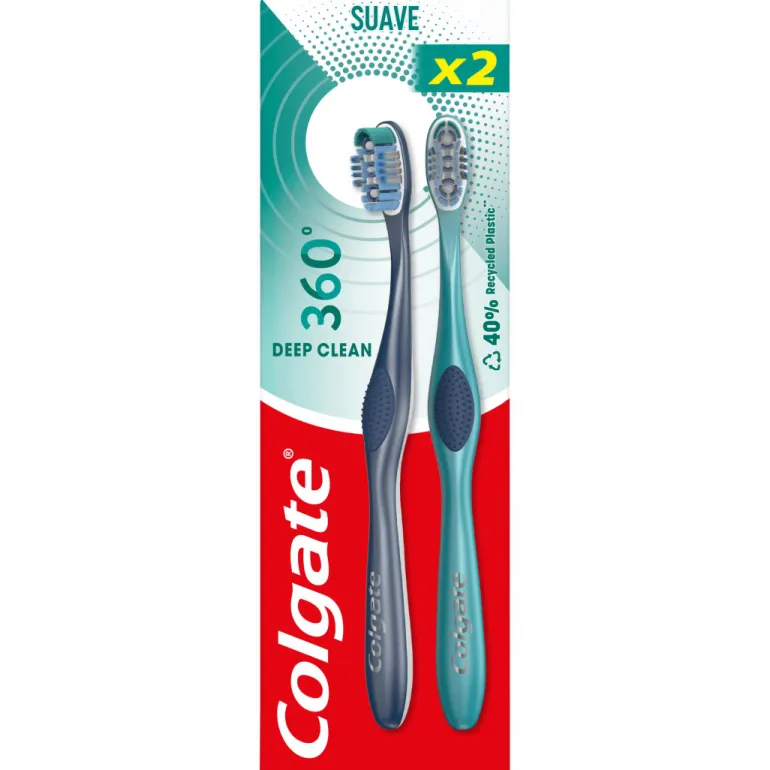 Escova de Dentes 360º Deep Clean Suave Pack 2