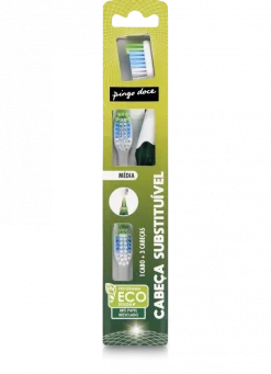 Escova de Dentes Média Substituível 1 Cabo + 3 Cabeças
