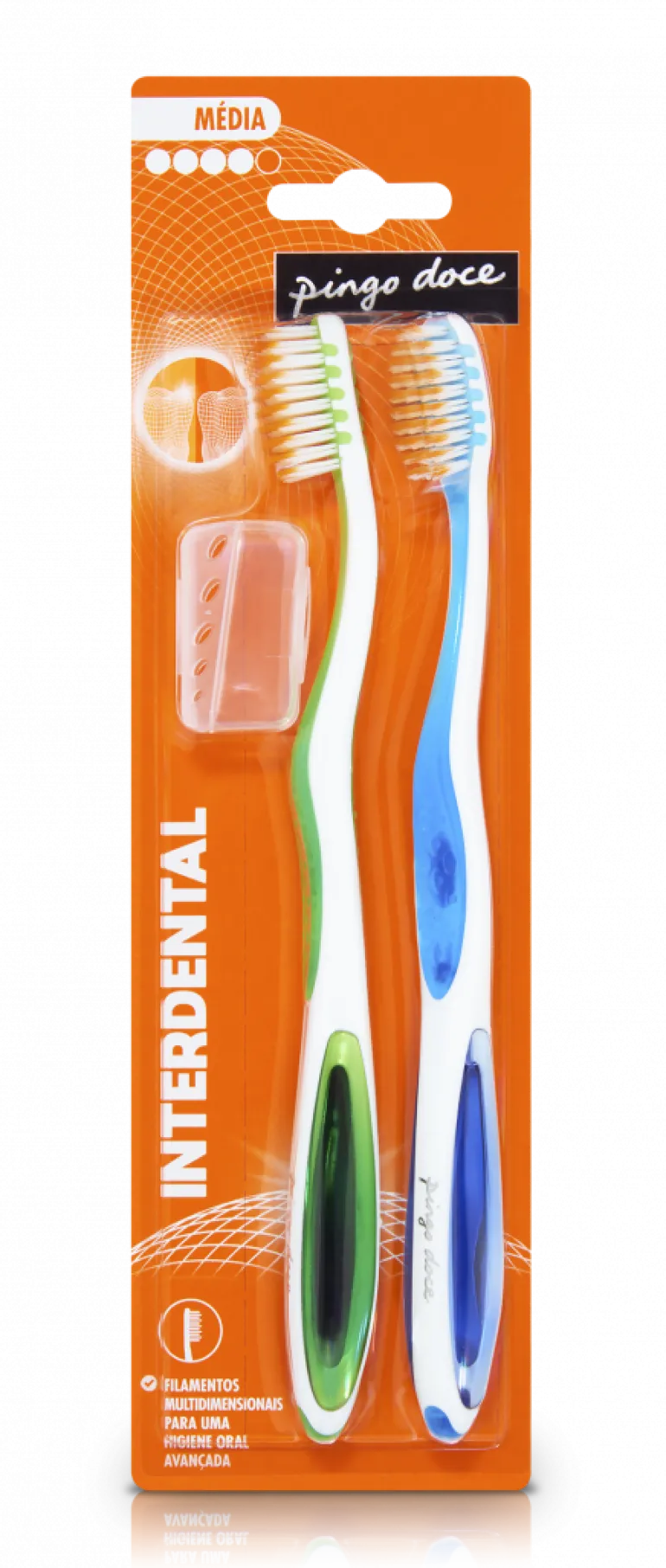 Escovas de Dentes Médias Interdental Pack 2