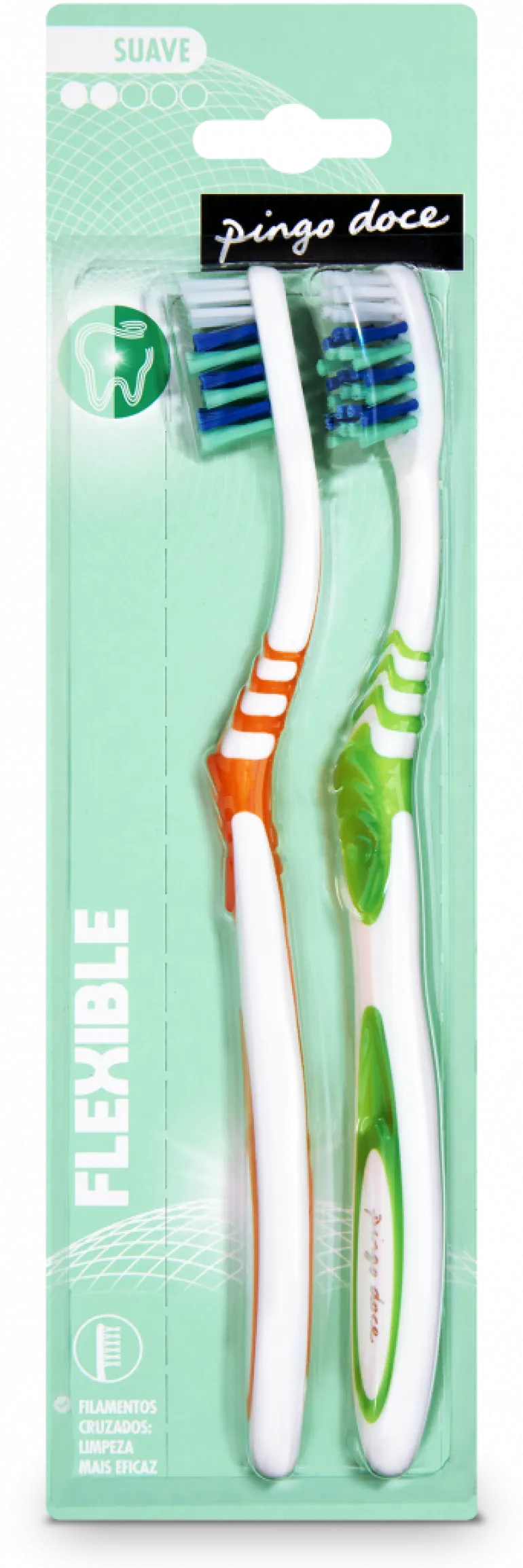 Escovas de Dentes Suaves Flexible Pack 2