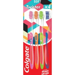 Escovas de Dentes Suaves Twister Pack 4