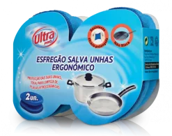 Esfregão Ergonómico Salva Unhas Azul 2un