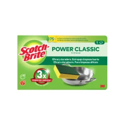 Esfregão Fibra Verde com Esponja 1un