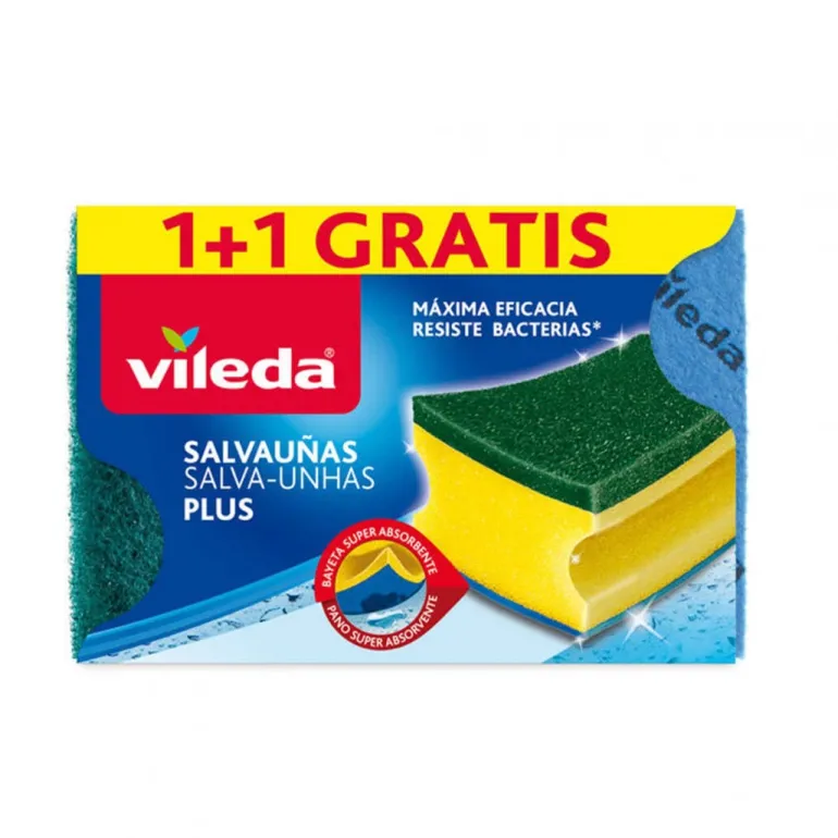 Esfregão Salva Unhas Verde Antibactérias 1+1un
