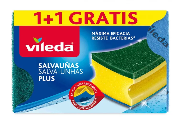 Esfregão Salva Unhas Verde Antibactérias 1+1un