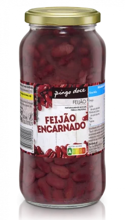Feijão Encarnado Cozido em Frasco
