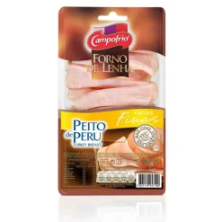 Fiambre Peito de Peru Forno de Lenha Fatias Finas