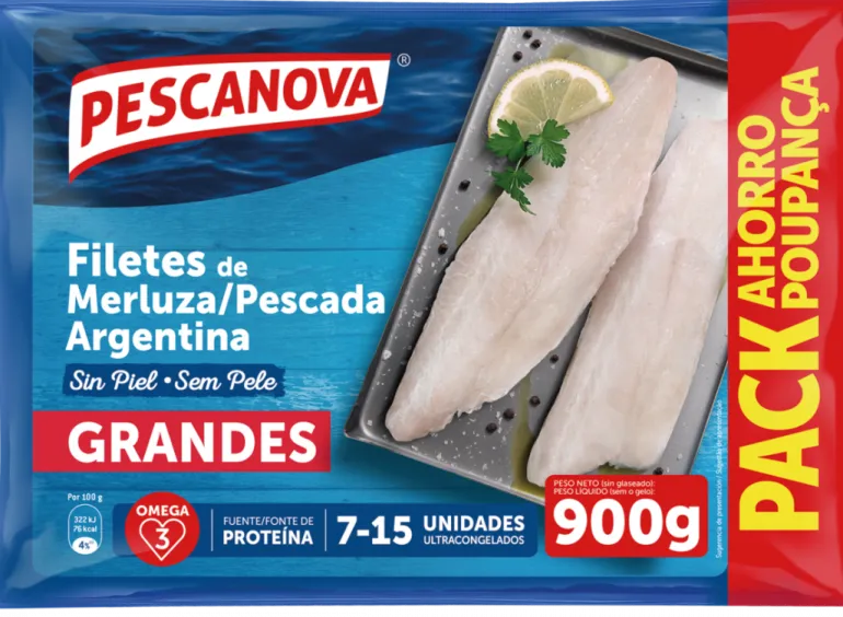 Filetes de Pescada Argentina sem Pele