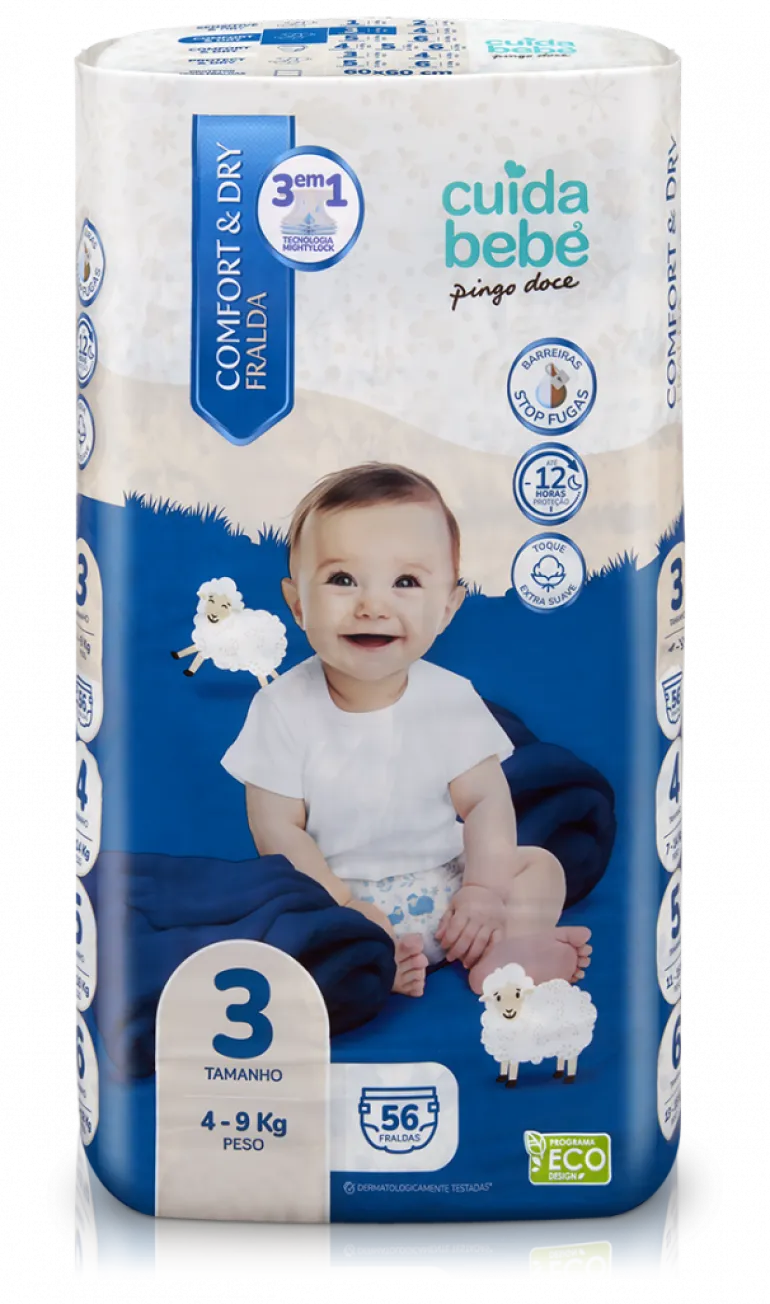 Fraldas Comfort&Dry 4-9kg T3