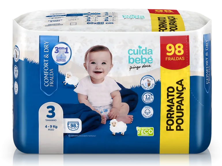 Fraldas Comfort&Dry 4-9kg T3