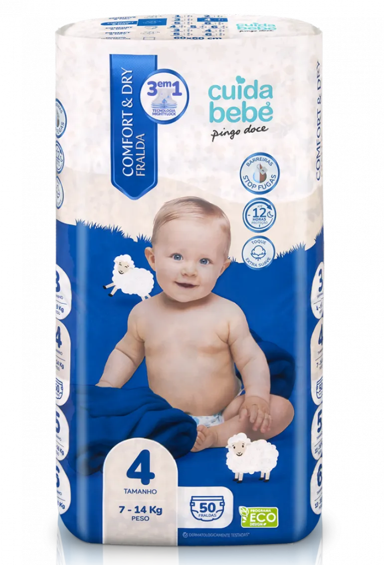Fraldas Comfort&Dry 7-14kg T4