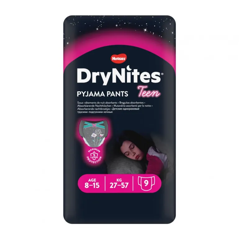 Fraldas DryNites Menina 8-15 Anos 27-57kg