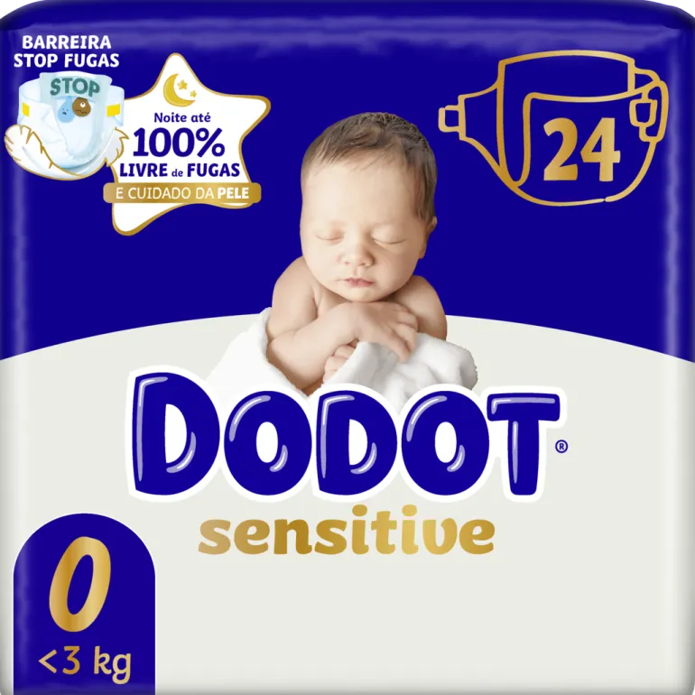 Fraldas Sensitive T0 < 3kg