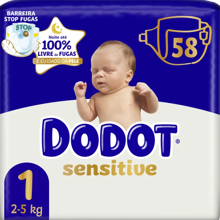 Fraldas Sensitive T1 2-5kg