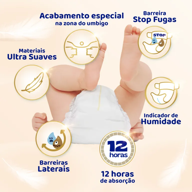 Fraldas Sensitive T2 4-8kg