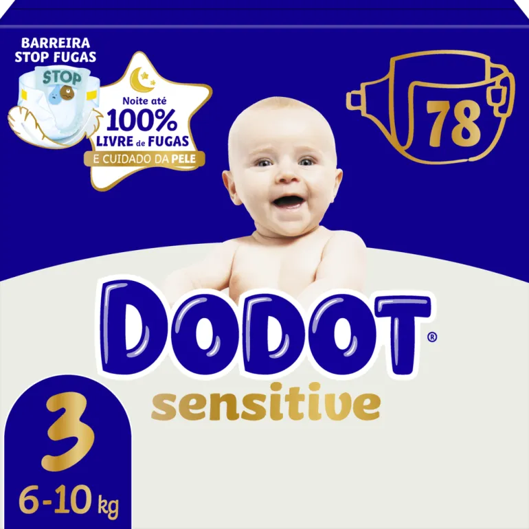 Fraldas Sensitive T3 6-10kg