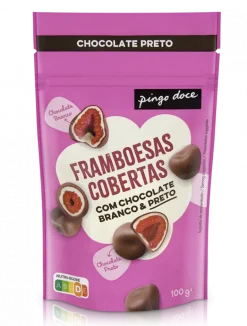 Framboesas Cobertas de Chocolate Negro