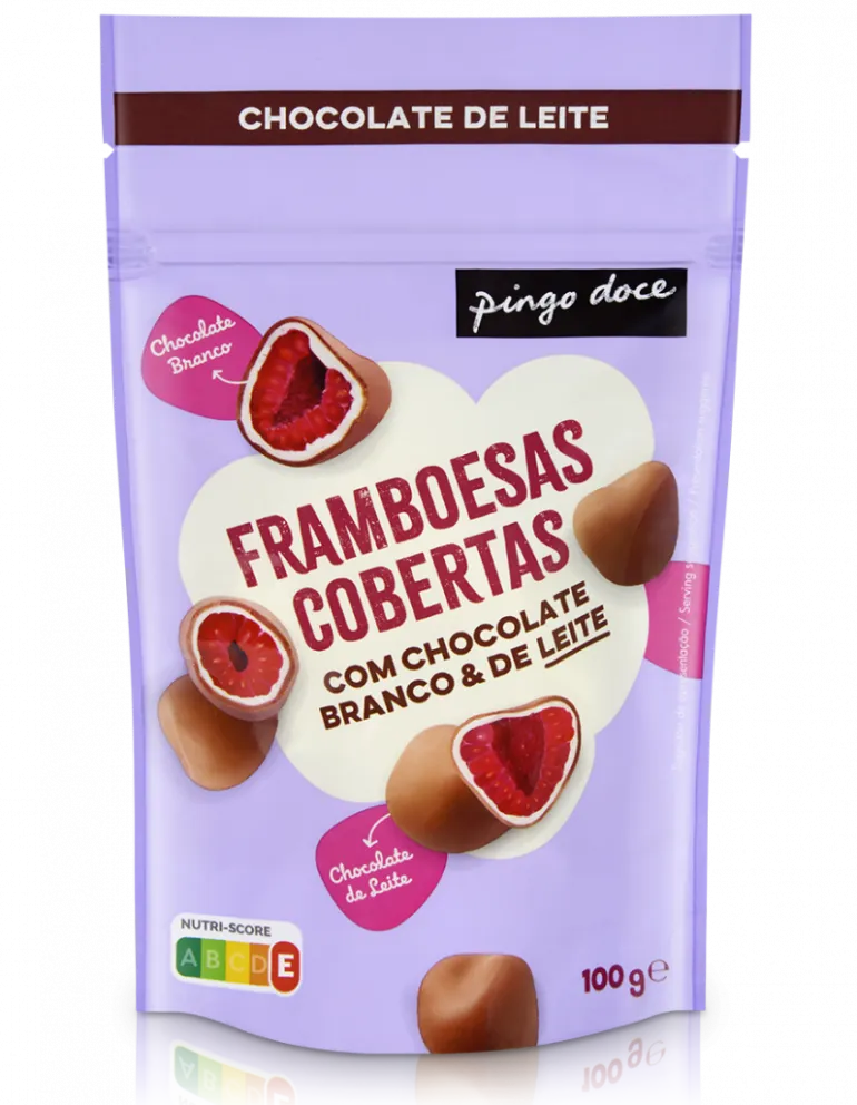 Framboesas Cobertas de Chocolate de Leite