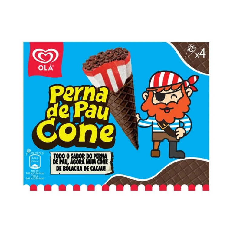 Gelado Cone Perna de Pau