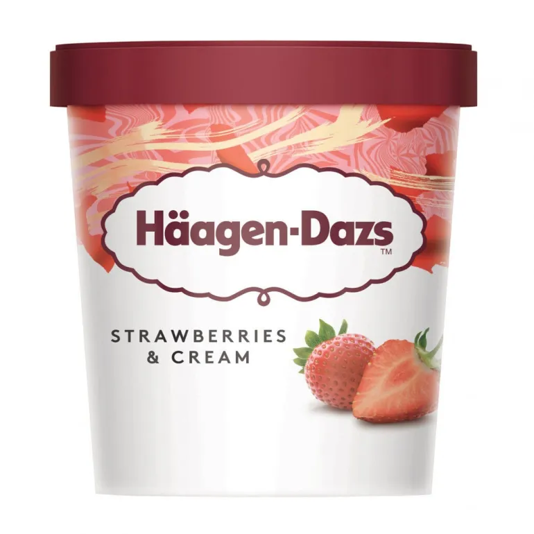 Gelado de Morango e Nata