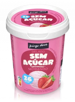 Gelado de Morango Sem Açúcar